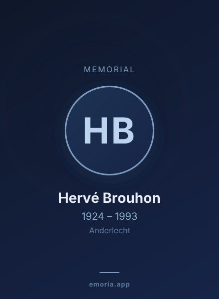 Memorial portrait of Hervé Brouhon