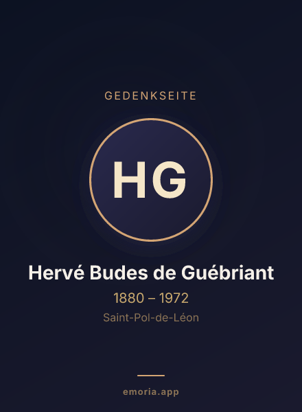 Gedenkportrait von Hervé Budes de Guébriant