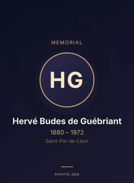 Memorial portrait of Hervé Budes de Guébriant