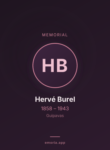 Memorial portrait of Hervé Burel