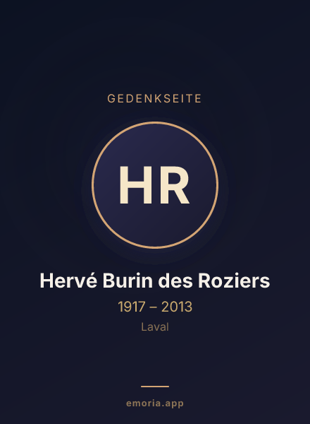 Gedenkportrait von Hervé Burin des Roziers