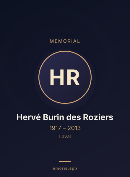 Memorial portrait of Hervé Burin des Roziers