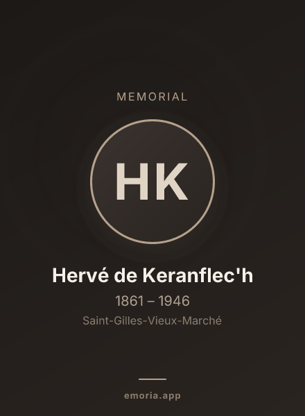 Memorial portrait of Hervé de Keranflec'h