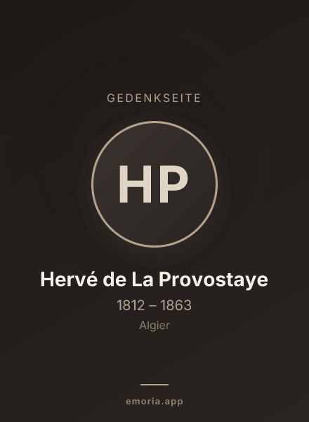 Gedenkportrait von Hervé de La Provostaye