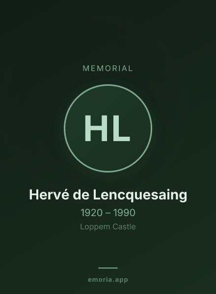 Memorial portrait of Hervé de Lencquesaing