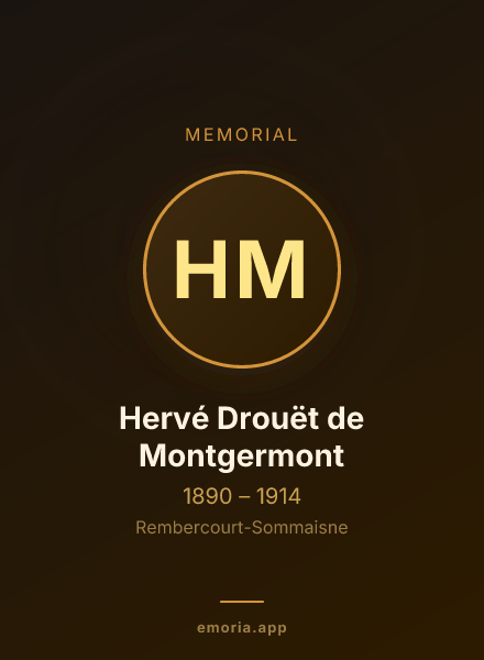Memorial portrait of Hervé Drouët de Montgermont