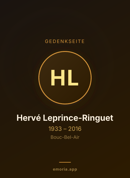 Gedenkportrait von Hervé Leprince-Ringuet