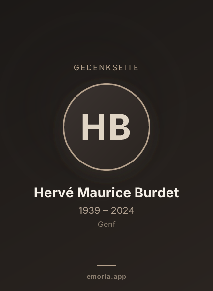 Gedenkportrait von Hervé Maurice Burdet