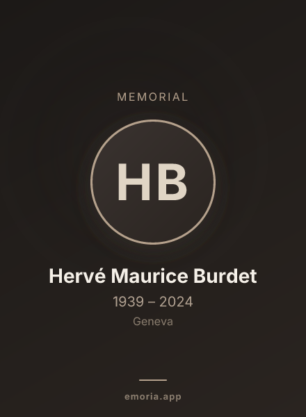 Memorial portrait of Hervé Maurice Burdet