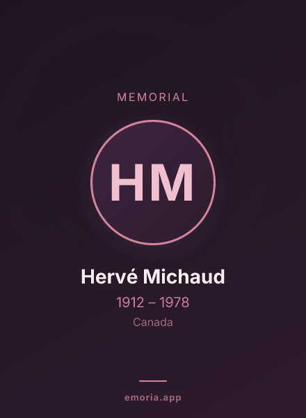 Memorial portrait of Hervé Michaud