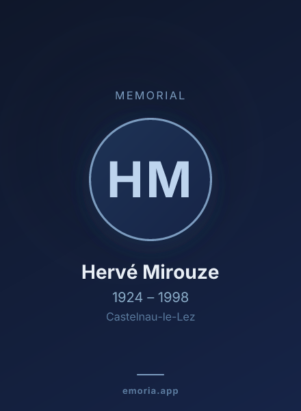 Memorial portrait of Hervé Mirouze