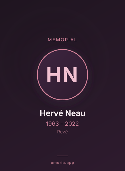 Memorial portrait of Hervé Neau