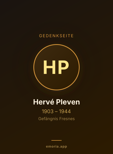 Gedenkportrait von Hervé Pleven