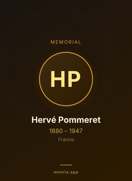 Memorial portrait of Hervé Pommeret
