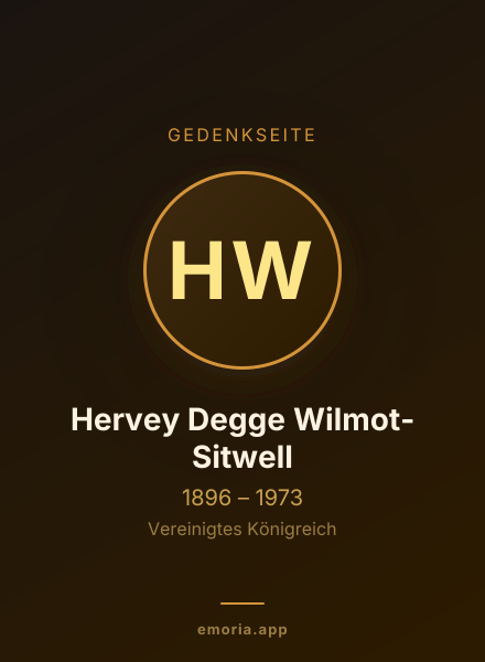 Gedenkportrait von Hervey Degge Wilmot-Sitwell