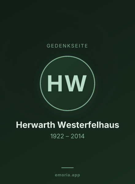 Gedenkportrait von Herwarth Westerfelhaus