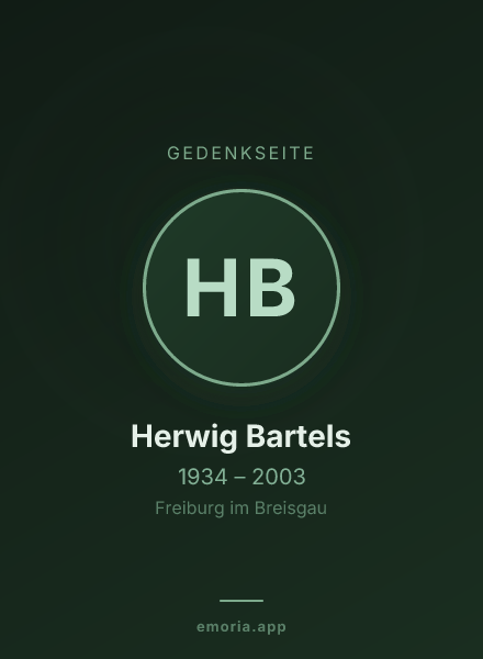 Gedenkportrait von Herwig Bartels