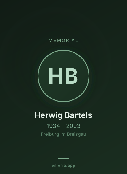 Memorial portrait of Herwig Bartels
