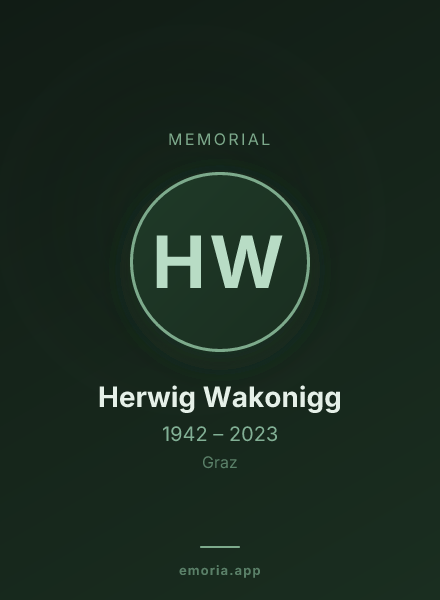 Memorial portrait of Herwig Wakonigg