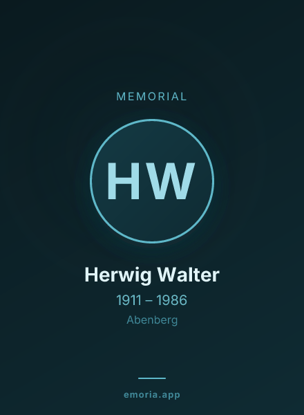Memorial portrait of Herwig Walter