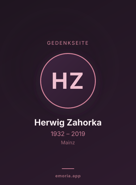 Gedenkportrait von Herwig Zahorka