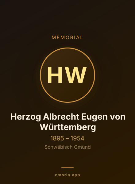 Memorial portrait of Herzog Albrecht Eugen von Württemberg
