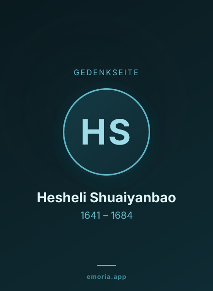 Gedenkportrait von Hesheli Shuaiyanbao