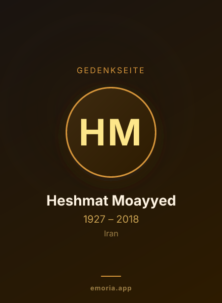 Gedenkportrait von Heshmat Moayyed