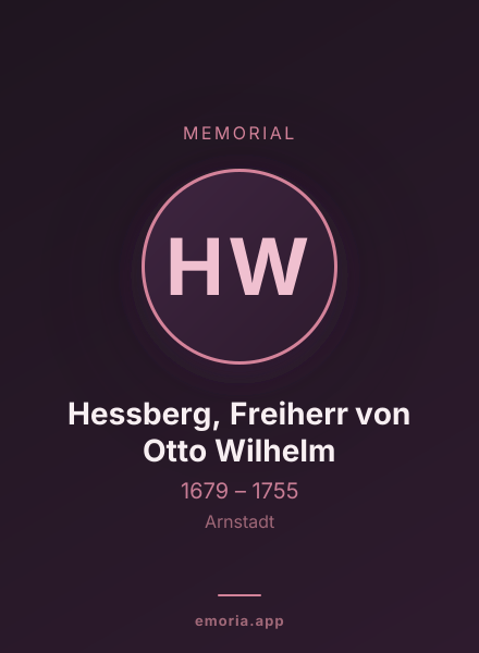 Memorial portrait of Hessberg, Freiherr von Otto Wilhelm