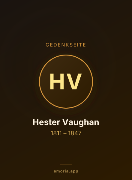 Gedenkportrait von Hester Vaughan