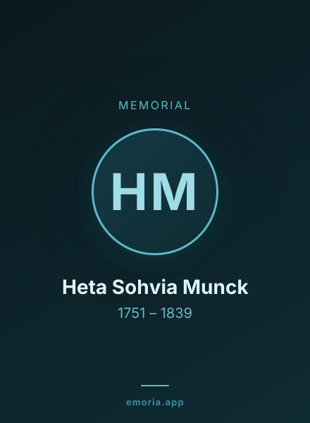 Memorial portrait of Heta Sohvia Munck