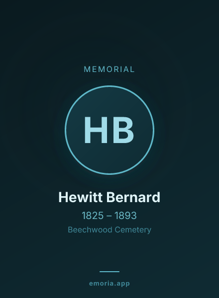 Memorial portrait of Hewitt Bernard