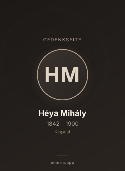 Gedenkportrait von Héya Mihály