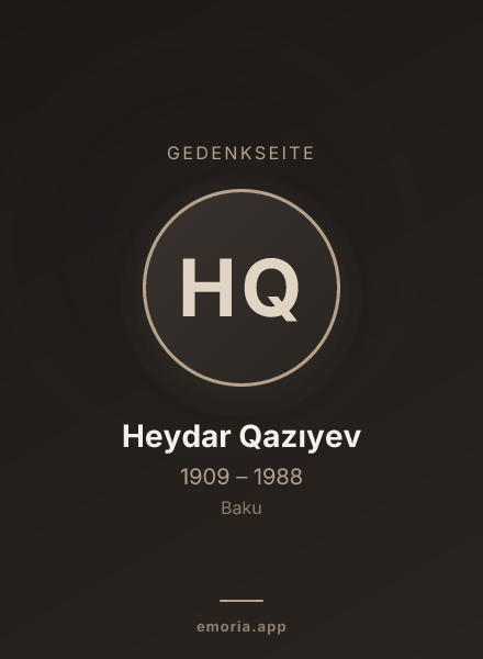 Gedenkportrait von Heydar Qazıyev