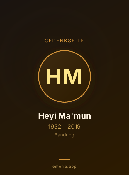 Gedenkportrait von Heyi Ma'mun