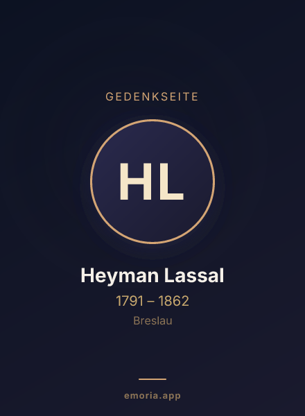 Gedenkportrait von Heyman Lassal