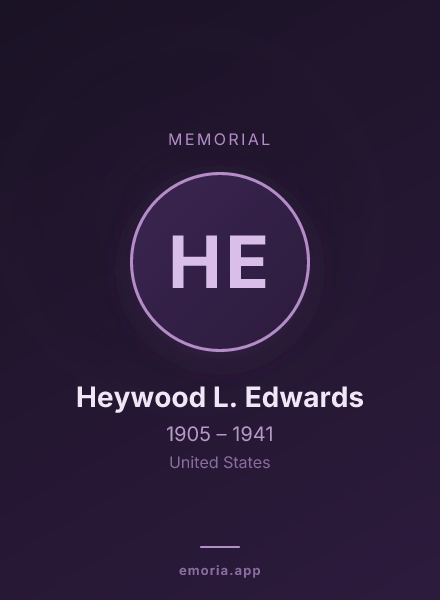 Memorial portrait of Heywood L. Edwards