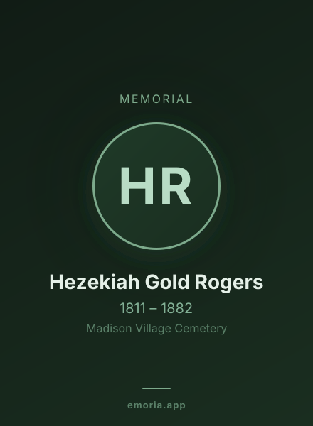 Memorial portrait of Hezekiah Gold Rogers