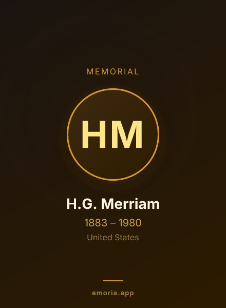 Memorial portrait of H.G. Merriam