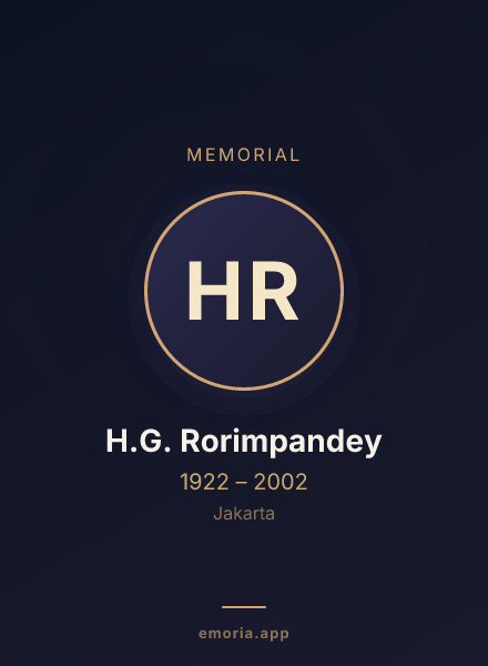 Memorial portrait of H.G. Rorimpandey