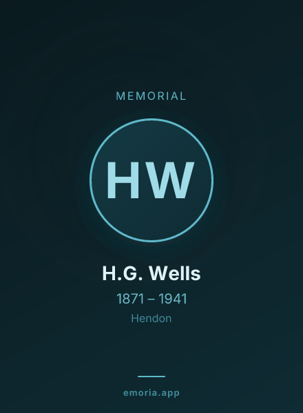 Memorial portrait of H.G. Wells
