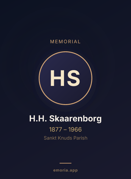 Memorial portrait of H.H. Skaarenborg