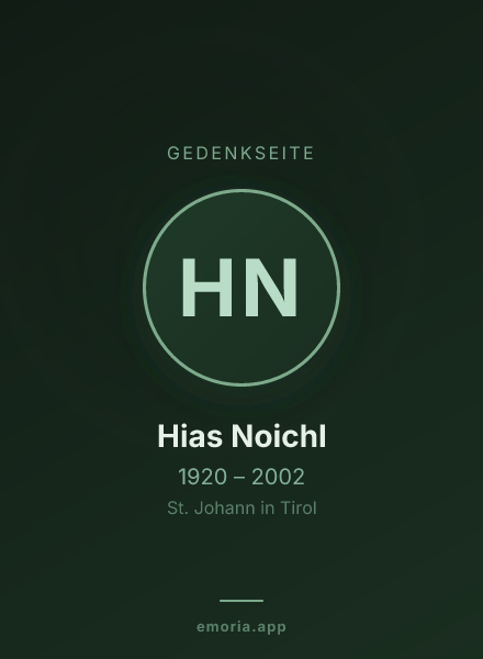 Gedenkportrait von Hias Noichl