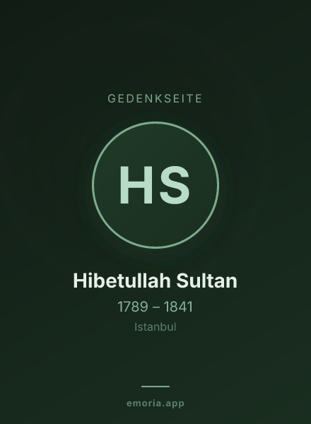 Gedenkportrait von Hibetullah Sultan