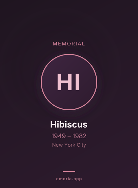 Memorial portrait of Hibiscus