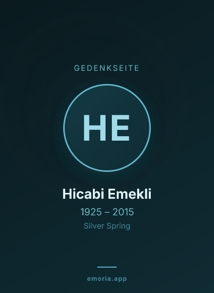 Gedenkportrait von Hicabi Emekli