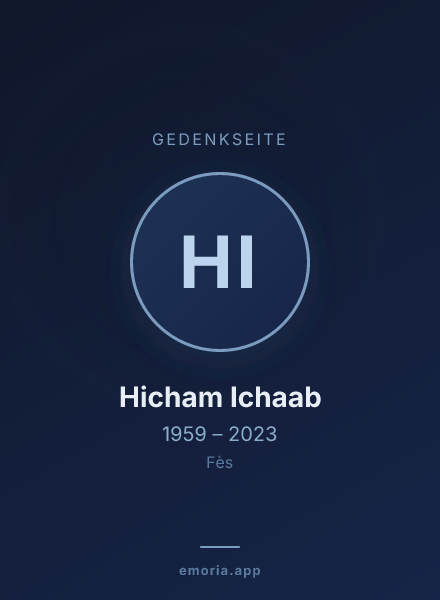 Gedenkportrait von Hicham Ichaab