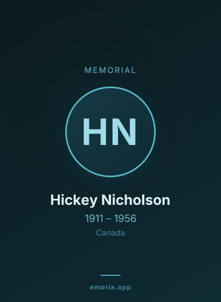 Memorial portrait of Hickey Nicholson