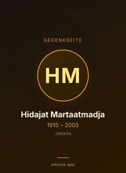 Gedenkportrait von Hidajat Martaatmadja
