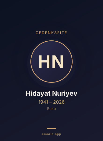 Gedenkportrait von Hidayat Nuriyev